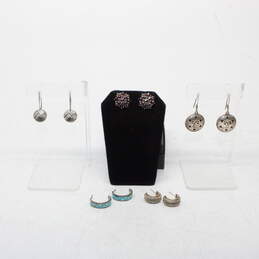 Assortment of 5 Pairs Sterling Silver Earrings - 20.8g
