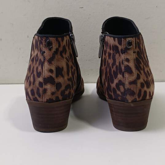 Sam Edelman Women's Preston Leopard Print Side Zip Ankle Boots Size 7 image number 4
