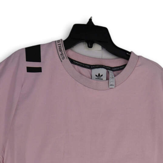 Womens Pink Short Sleeve Crew Neck Pullover T-Shirt Size Large image number 3
