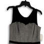 NWT Womens Black Gray Sleeveless Round Neck Back Zip A-Line Dress Size 10 image number 3