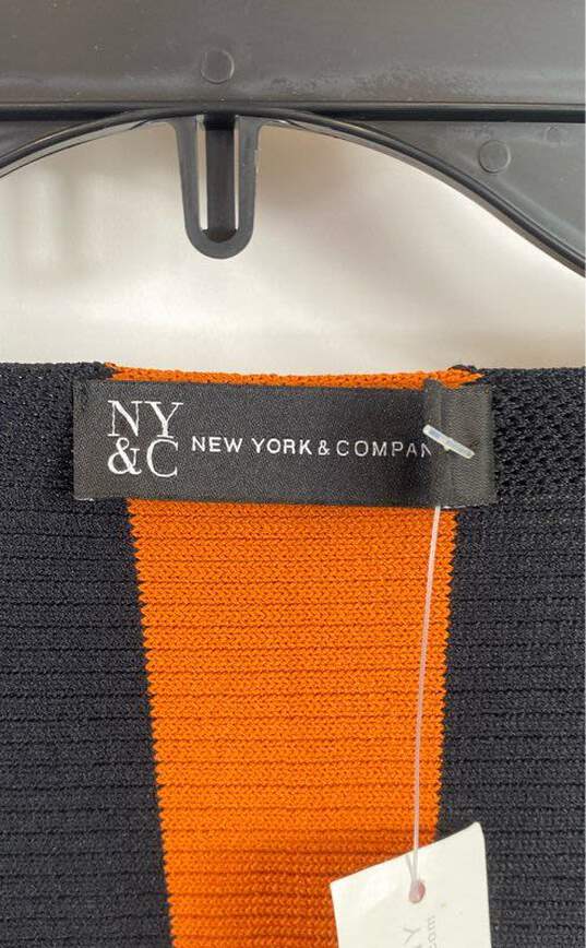 New York & Company Multicolor Ribbed Cardigan M image number 3