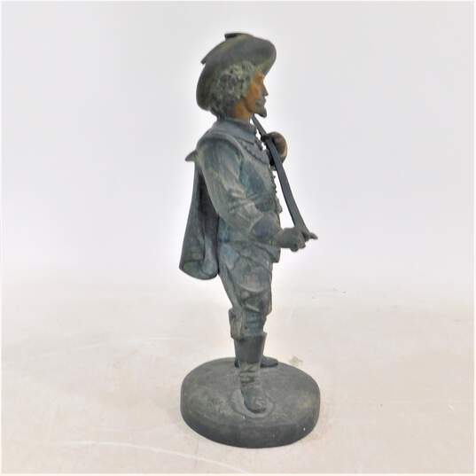 Antique 8 Inch Metal Statue Of A French Musketeer image number 3