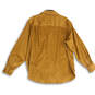 Womens Brown Corduroy Spread Collar Long Sleeve Button-Up Shirt Size L image number 2