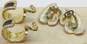 Vintage Crown Trifari & Bergere Gold Tone Clip Earrings 33.6g image number 6