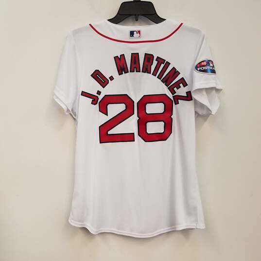 NWT Mens White Boston Red Sox J. D. Martinez #28 Baseball MLB Jersey Size L image number 2