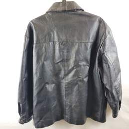 Lobi Men Black Bomber Leather Jacket L alternative image