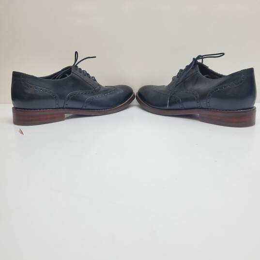 Johnston & Murphy Black Leather Brogue Wingtip Oxford Shoes Size 8 M image number 5