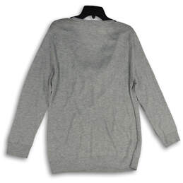 NWT Womens Gray Knitted Cowl Neck Long Sleeve Pullover Sweater Size Large alternative image