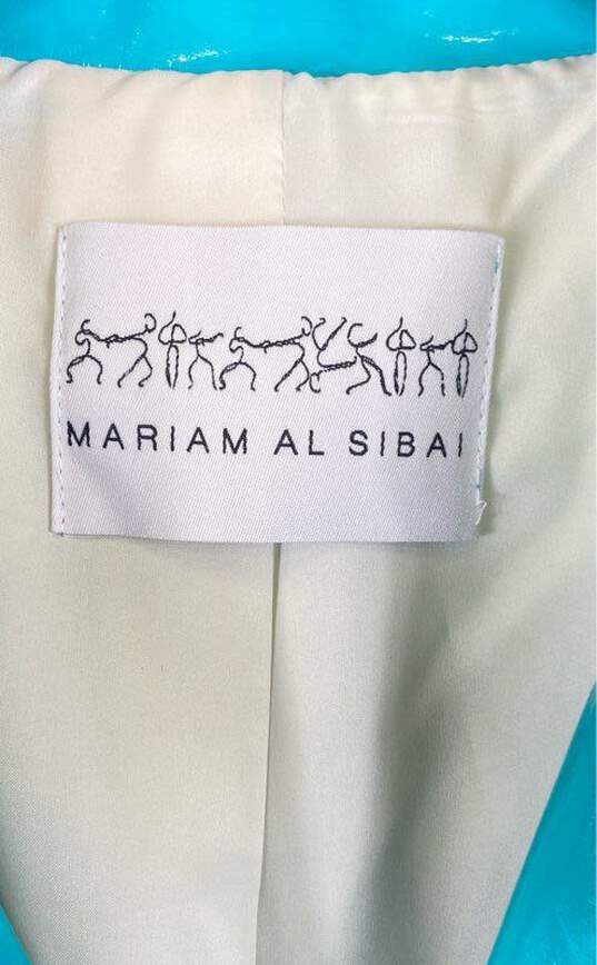 Miriam Al Sibai Women Blue PVC Leather Coat L/XL image number 3