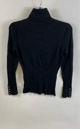 White House Black Market Womens Black Shoulder Buttons Pullover Sweater Size M alternative image