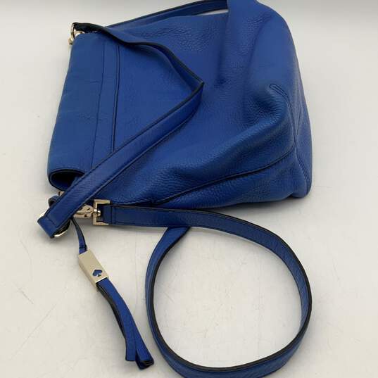 Kate Spade New York Womens Blue Leather Adjustable Strap Crossbody Bag Purse image number 5