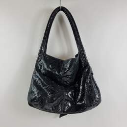 Perlina Black Snake Skin Tote Bag Purse alternative image