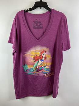 Disney Women Pink Graphic T-Shirt 4XL