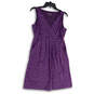 Womens Purple Heather Sleevelss V-Neck Pullover A Line Dress Size Small image number 1