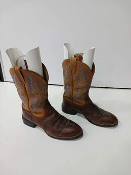 Men's Ariat Heritage Crepe Western Style Brown Boots Size 10.5D