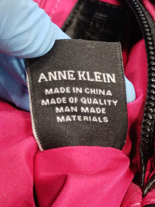 Anne Klein Croc Embossed Black Vinyl Purse image number 7