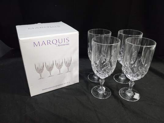Waterford Marquis Markham Iced Beverage Glass Cups Set of 4 IOB image number 1