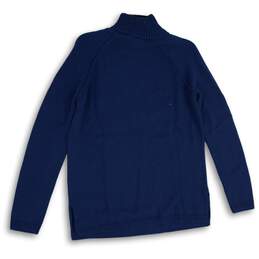 NWT Jeanne Pierre Womens Blue Turtleneck Long Sleeve Pullover Sweater Size M alternative image