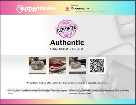 Pink and White Stripe Coach image number 6