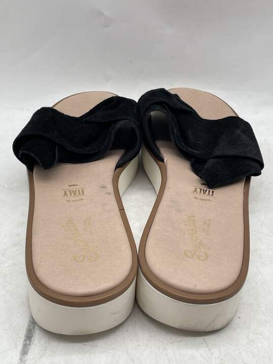 Womens Black Pink Leather Open Toe Slip-On Slide Sandals Size 8 W-0550477-F image number 4