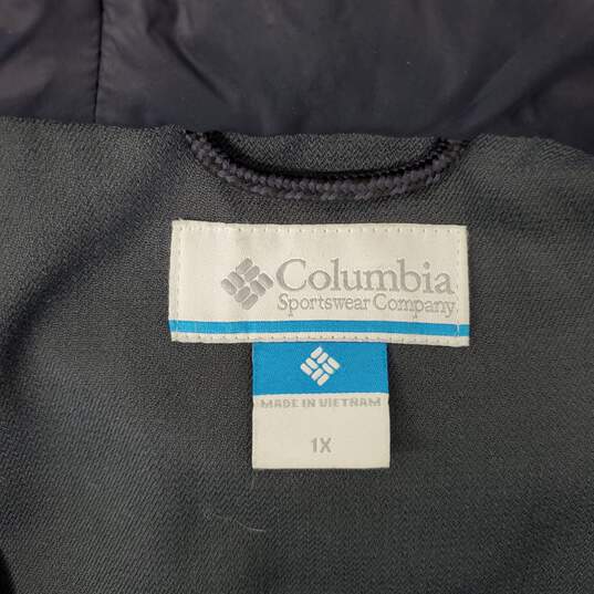 Columbia Sportswear WM's 100% Polyester & Nylon Hooded Blue Parka 1X image number 3