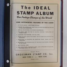VNTG 1960's Grossman Stamp Co., Inc. Brand Ideal Stamp Album w/ Stamps alternative image