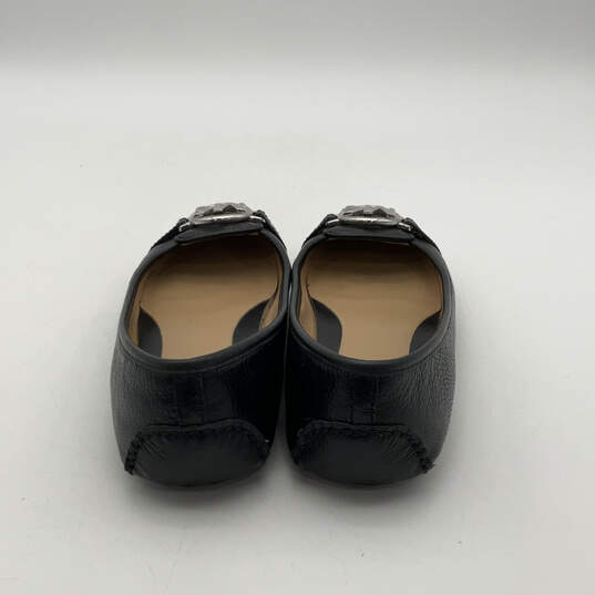Womens Fulton Black Leather Closed Toe Slip-On Classic Ballet Flats Size 6 image number 2