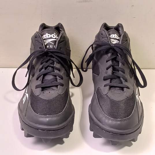 Men's Black Pit Bull 20-25480 Black Mid Top Lace Up Football Cleats Size 11 1/2 image number 1