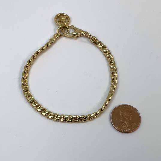 Designer Givenchy Gold-Tone Lobster Clasp Curb Link Chain Bracelet image number 4