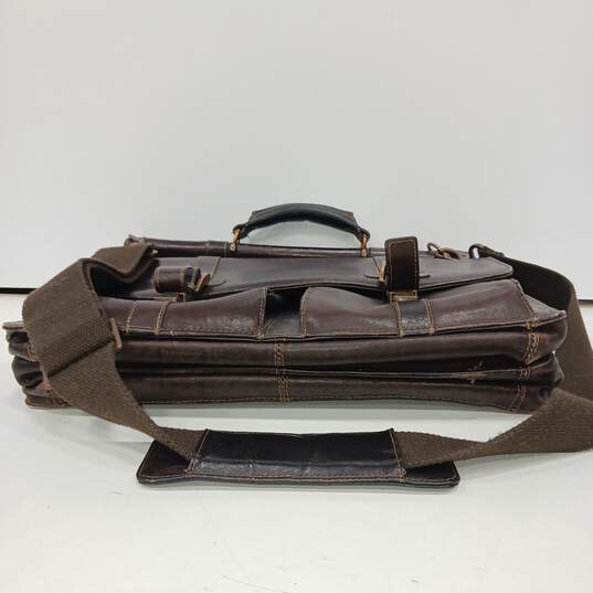 Kenneth Cole Brown Leather Briefcase image number 3