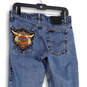 Womens Blue Denim Medium Wash 5-Pocket Design Straight Leg Jeans Size 10L image number 4