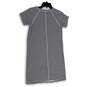 Womens Blue White Striped Round Neck Short Sleeve T-Shirt Dress Size XXS image number 2