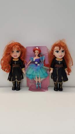 Vintage Doll Disney Princess Bundle of 3 Ariel Little Mermaid Ballerina Anna Frozen