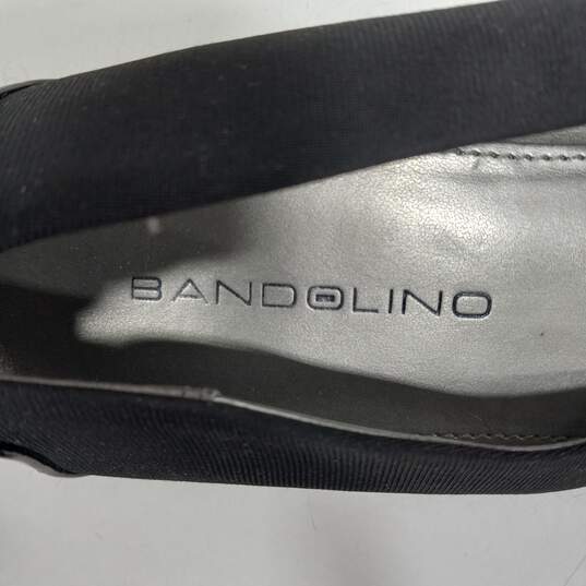 Bandolino Women's Black Slip-On Fabric Silver Buckle Toe Shoes Size 7M image number 7