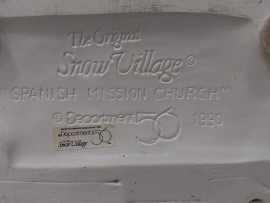 Vintage 1990 Department 56 The Original Snow Village Spanish Mission Church image number 6