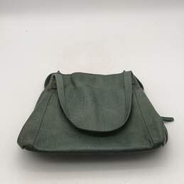 American Leather Co. Womens Green Leather Inner Pocket Shoulder Bag Purse