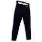 Womens Blue Denim Classic Dark Wash Pockets Skinny Leg Jeans Size 27 image number 3
