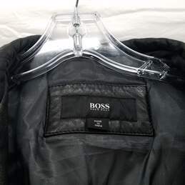 Hugo Boss Men's Black Leather Jacket alternative image