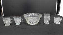 Punch Bowl, Sugar & Creamer, Water Glass Anchor Hocking Wexford Glass Bundle
