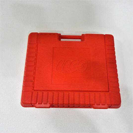 Vintage Lego 1985 Red Plastic Storage Carrying Case Box Bin image number 1