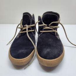 Josef Seibel Black Suede Lace Up Faux Fur Lined Shoes Size 9 alternative image