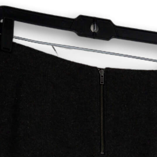 Womens Gray Regular Fit Flat Front Back Zip Short Mini Skirt Size 2 image number 4