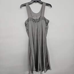 Gray Sheer Sleeveless Embellished Neckline Dress alternative image