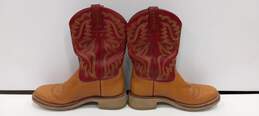 Ariat Men's Red and Tan Leather Cowboy Boots Size 9 alternative image
