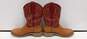 Ariat Men's Red and Tan Leather Cowboy Boots Size 9 image number 2