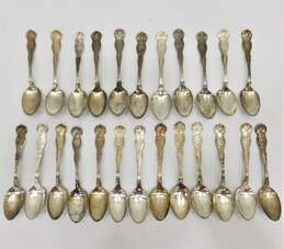 (24) Assorted Vintage WM Rogers & Son Silver Plate US State Themed Spoons