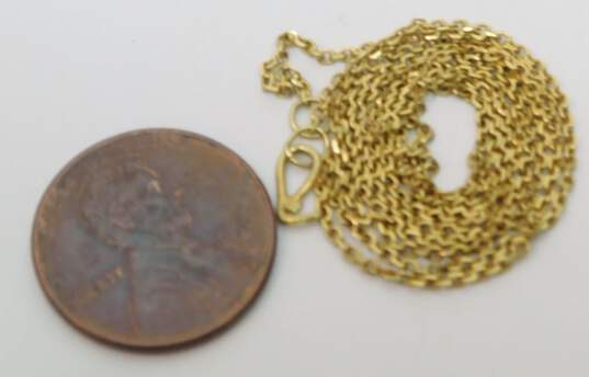 Fancy 21k Yellow Gold Chain Necklace 3.0g image number 6