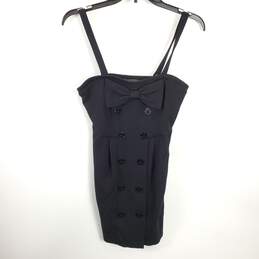 Armani Exchange Women Black Shift Bow Dress S
