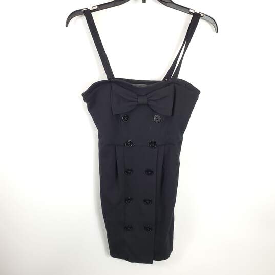 Armani Exchange Women Black Shift Bow Dress S image number 1