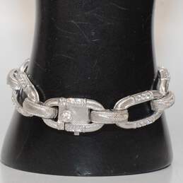 Judith Ripka Signed Sterling Silver CZ Accent Bracelet - 32.61g alternative image